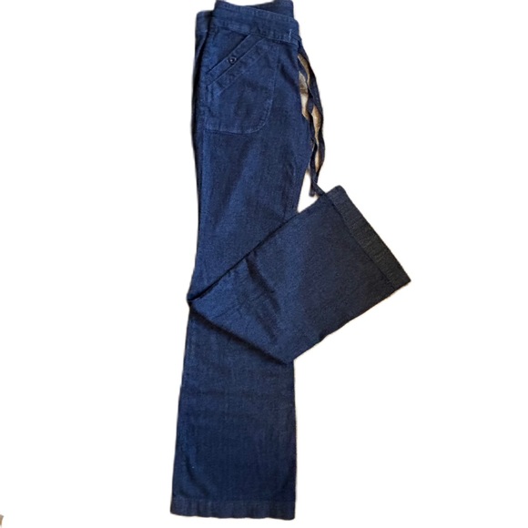 Citizens of Humanity COH Sunset Drawstring Wide Leg Flare Jeans Darkwash 8 - Picture 3 of 9